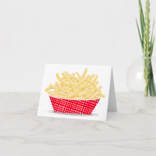Panier De Fries Français Cartes De Note Alimentair