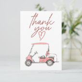 Panier de golf avec texte Merci (Debout devant)