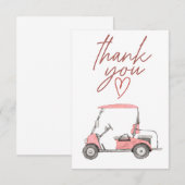 Panier de golf avec texte Merci (Devant / Derrière)