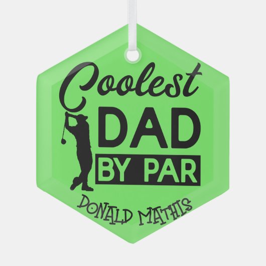 Panier de golf - Ornement d'impression graphique,  (Recto)