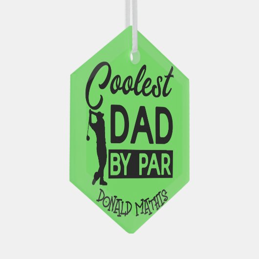 Panier de golf - Ornement d'impression graphique,  (Avant droite)