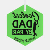 Panier de golf - Ornement d'impression graphique,  (Verso)