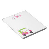 Panier de golf rose aquarelle Bloc-notes personnal (Incliné)