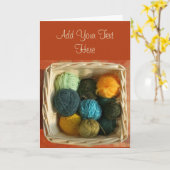 Panier de la carte de voeux en fils (Fleur jaune)