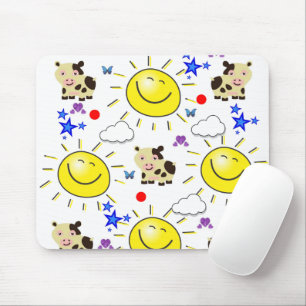Panier de la souris Soleil de vache Nuages ! Tapis