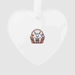 Panier de lapin mignon de jour de Pâques Chasse d'