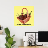 Panier de mots déplorables Poster papier (Bureau à domicile)
