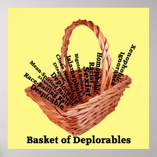 Panier de mots déplorables Poster papier (Devant)