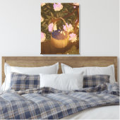 Panier de myrtilles à l'heure dorée sur toile (Insitu(Chambre))