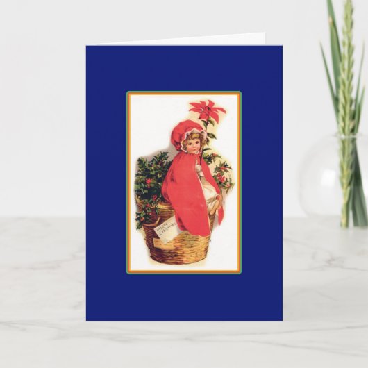 Panier de Noël - Carte Vintage (Devant)