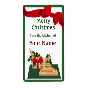 Panier de pain Étiquette cadeau de Noël