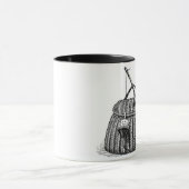 Panier de panier de pêche de pêche et tasse de (Centre)