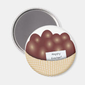 Panier de Pâques avec Œufs en Chocolat Magnet (Recto/Verso)