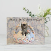 Panier de Pâques de Patton - Carte plate Chat/ Cha (Debout devant)