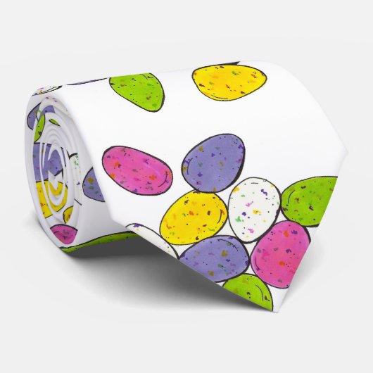 Panier de pâques moucheté Cravate Oeufs de bonbons (Roulé)
