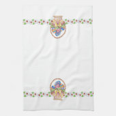 Panier de Pâques - Serviette de cuisine (Vertical)