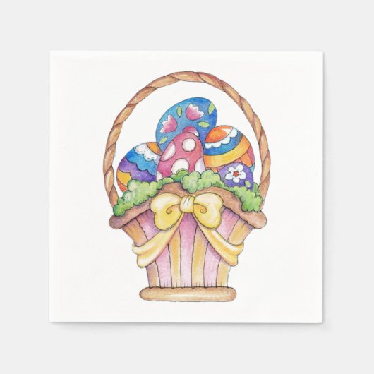 Panier de Pâques - serviettes en papier (Devant)