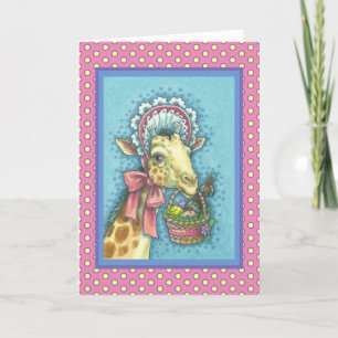 PANIER DE PÂQUES VERS GIRAFFE GREETING CARTE