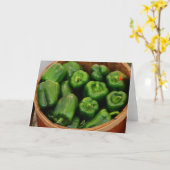 Panier de poivrons carte de note (Fleur jaune)