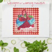 Panier de serviette de cuisine de cerises par (Plié)