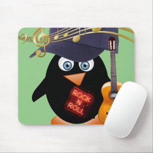 Panier de souris de guitare de pingouin ! Tapis de