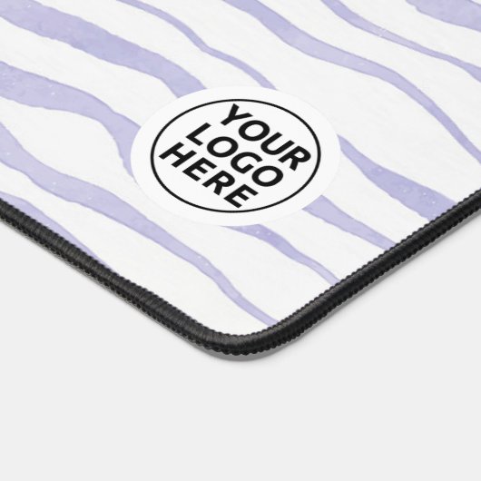 Panier de souris pour bureau à rayures d'aquarelle (Coin)