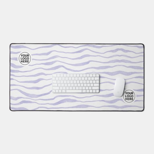 Panier de souris pour bureau à rayures d'aquarelle (Clavier et souris)