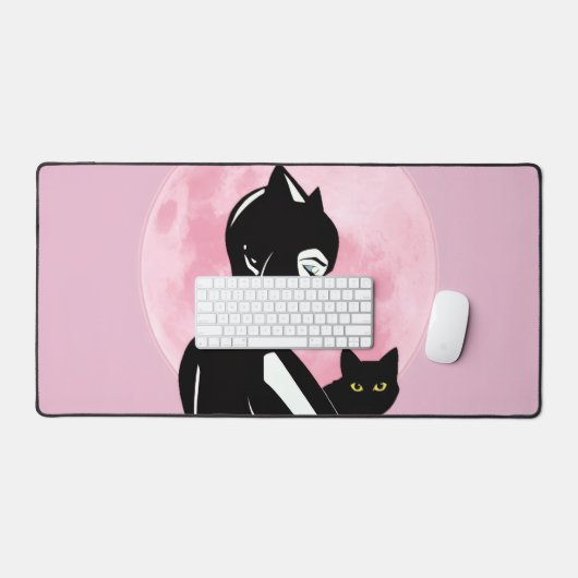 Panier de souris Vibes de chat noir (Clavier et souris)