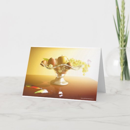 Panier de verre avec fruits et batteries (Devant)