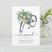 Panier floral noir Faire-part de déplacement (Debout devant)