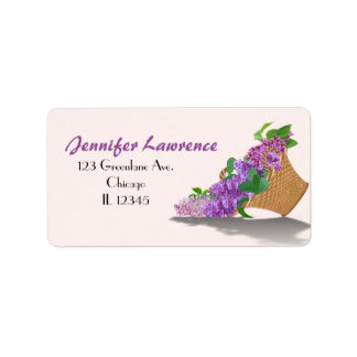 Panier Lilac violet Étiquettes de adresse | PERSON