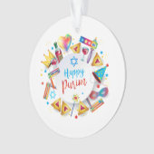 Panier Purim Cadeaux Hamantaschen Gragger Hébreu (devant)