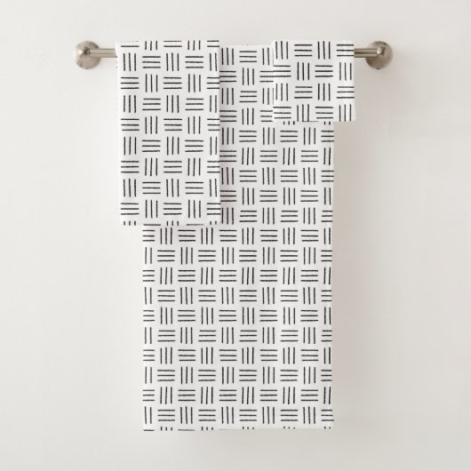 Panier Tissu boueux, noir et blanc (En situation)