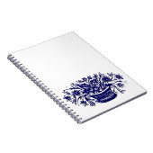 Panier vintage de fleurs Carnet de bois bleu (Côté Droit)