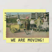 Panier vintage Nous déplaçons faire-part (Devant / Derrière)