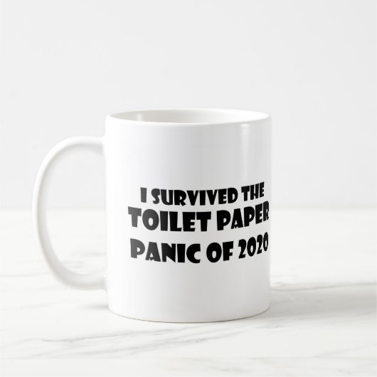 Panique de papier de toilette Mug (Gauche)