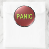 Panische Button Ronde Sticker (Tas)