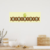 Panjtan Pak name calligrafie Poster (Keuken)