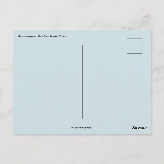 Panmunjon-grens Noord-Korea Briefkaart (Achterkant)