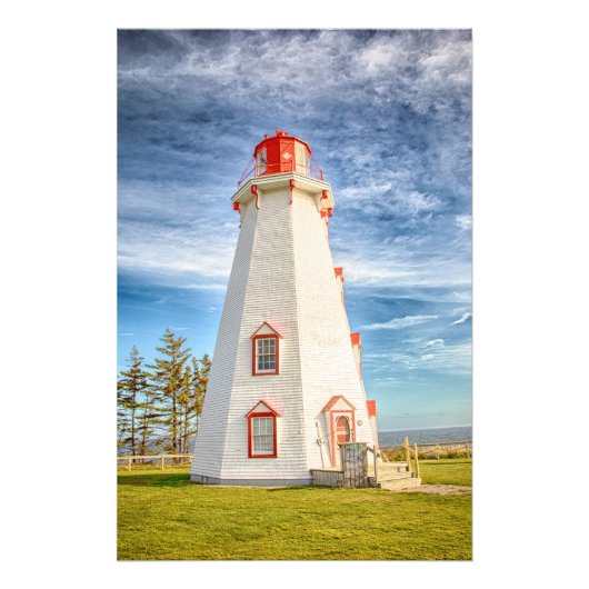 Panmure Island Lighthouse Foto Afdruk (Voorkant)