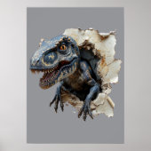 Panne murale effrayante Dinosaur Raptor Poster Imp (Devant)