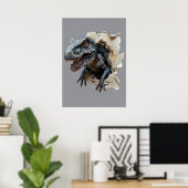 Panne murale effrayante Dinosaur Raptor Poster Imp (Bureau à domicile)