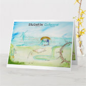 Pannea trois: Sheloshim: Carte de la carte de deui (Fleur jaune)