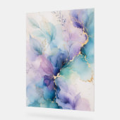 Panneau Acrylique Abstrait Fleur Pastel (Angle)