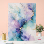 Panneau Acrylique Abstrait Fleur Pastel (Mariage)