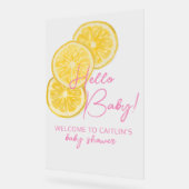 Panneau acrylique citron baby shower de bienvenue (Angle)