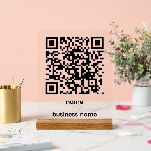 Panneau acrylique Code QR (Mariage)