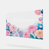 Panneau acrylique de bienvenue (Angle)