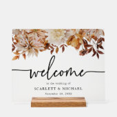 Panneau acrylique de bienvenue Automne (Recto)