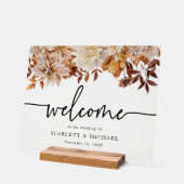 Panneau acrylique de bienvenue Automne (Angle)